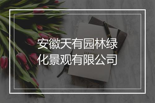 安徽天有园林绿化景观有限公司