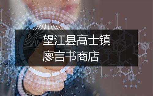 望江县高士镇廖言书商店