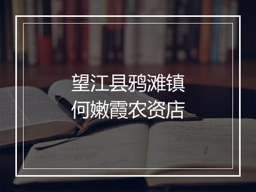 望江县鸦滩镇何嫩霞农资店