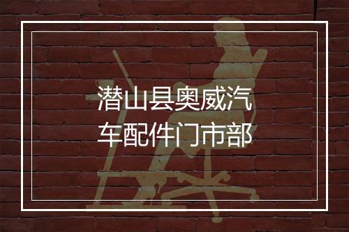 潜山县奥威汽车配件门市部
