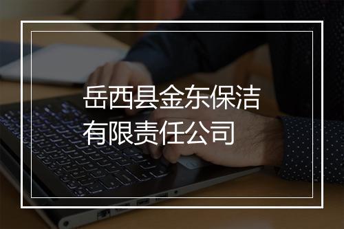 岳西县金东保洁有限责任公司