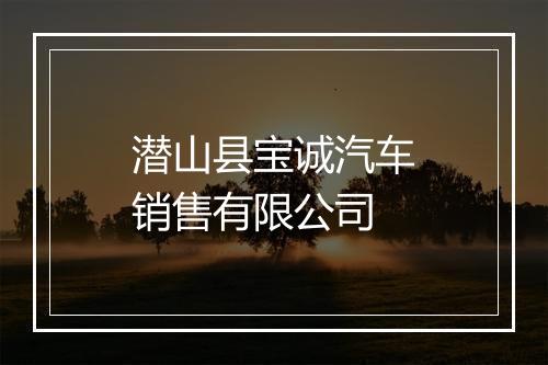 潜山县宝诚汽车销售有限公司