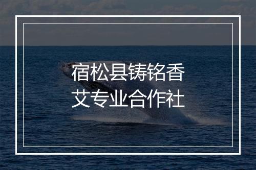 宿松县铸铭香艾专业合作社
