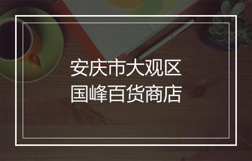安庆市大观区国峰百货商店