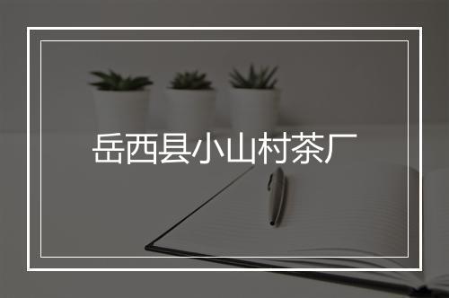 岳西县小山村茶厂