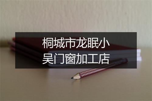 桐城市龙眠小吴门窗加工店