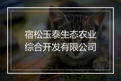 宿松玉泰生态农业综合开发有限公司