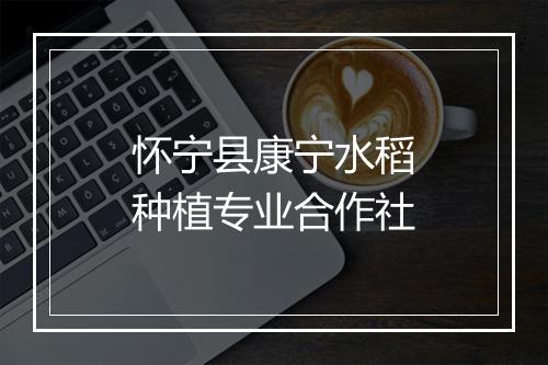 怀宁县康宁水稻种植专业合作社
