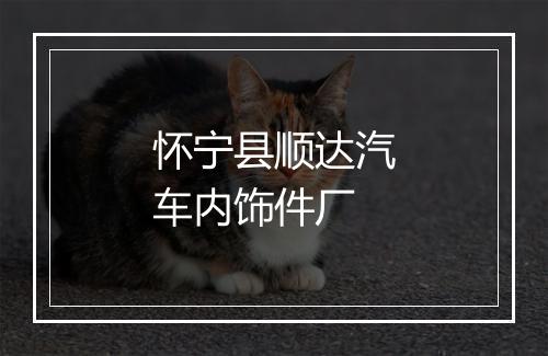 怀宁县顺达汽车内饰件厂