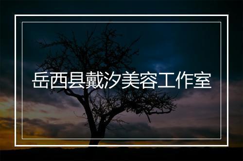 岳西县戴汐美容工作室