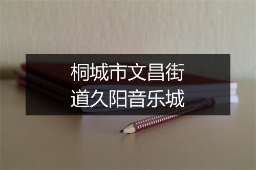 桐城市文昌街道久阳音乐城