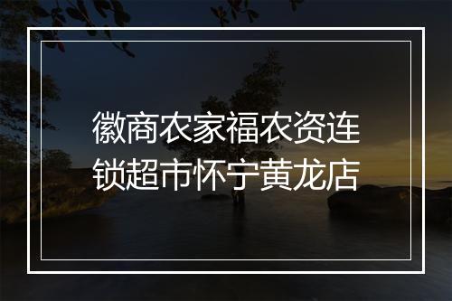 徽商农家福农资连锁超市怀宁黄龙店