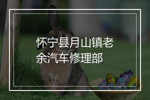 怀宁县月山镇老余汽车修理部