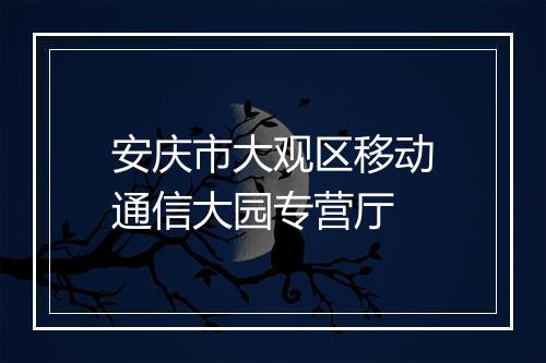 安庆市大观区移动通信大园专营厅