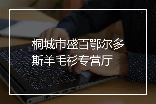 桐城市盛百鄂尔多斯羊毛衫专营厅
