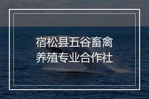 宿松县五谷畜禽养殖专业合作社
