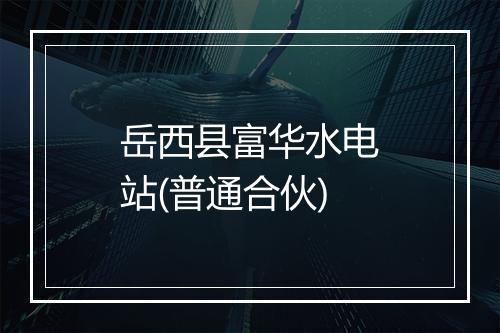 岳西县富华水电站(普通合伙)