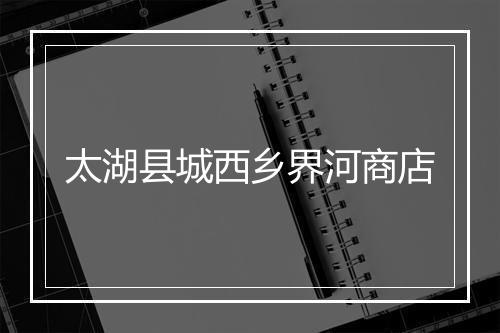 太湖县城西乡界河商店