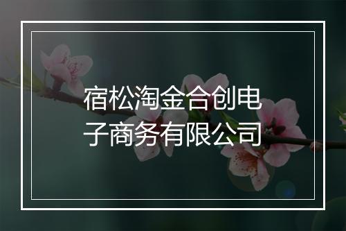 宿松淘金合创电子商务有限公司