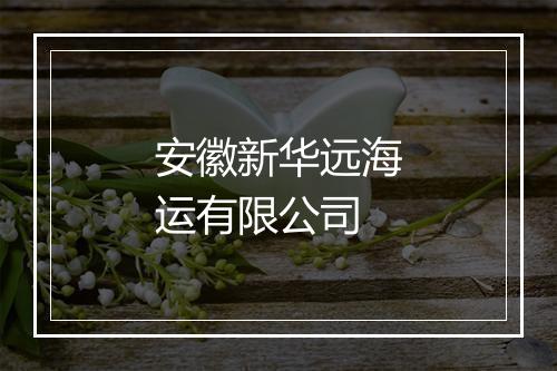 安徽新华远海运有限公司