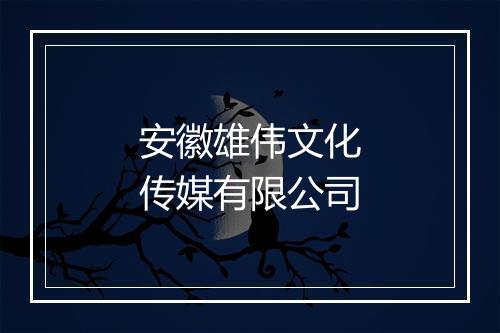 安徽雄伟文化传媒有限公司