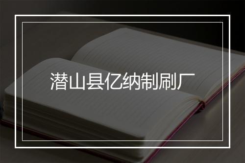 潜山县亿纳制刷厂