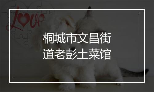 桐城市文昌街道老彭土菜馆