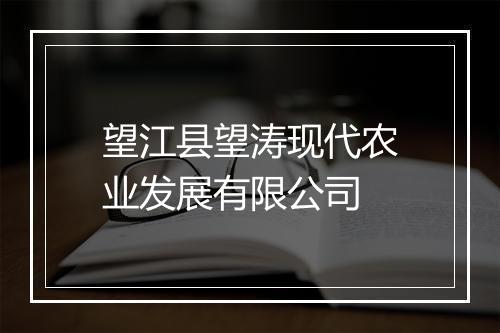 望江县望涛现代农业发展有限公司