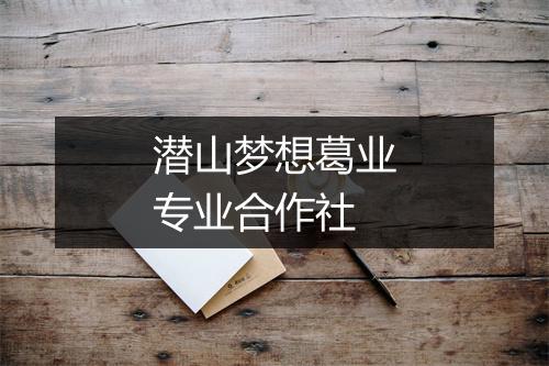 潜山梦想葛业专业合作社