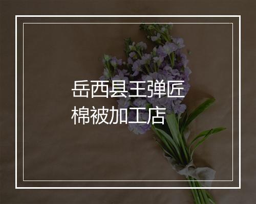 岳西县王弹匠棉被加工店