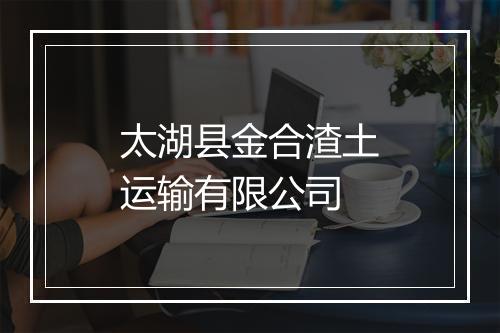 太湖县金合渣土运输有限公司