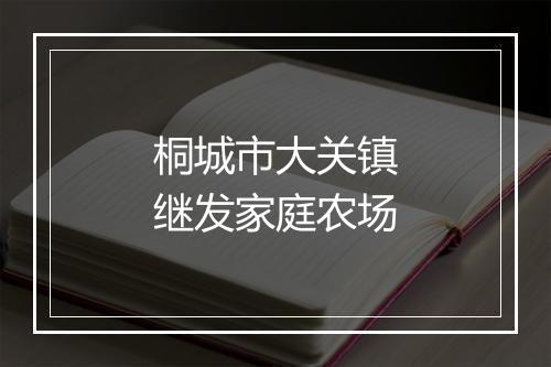 桐城市大关镇继发家庭农场