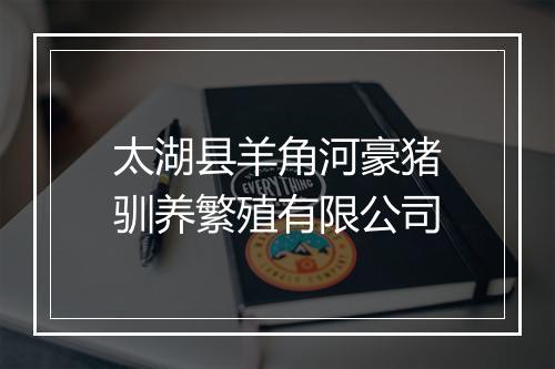 太湖县羊角河豪猪驯养繁殖有限公司