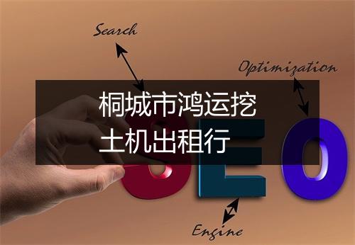 桐城市鸿运挖土机出租行