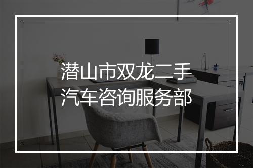 潜山市双龙二手汽车咨询服务部