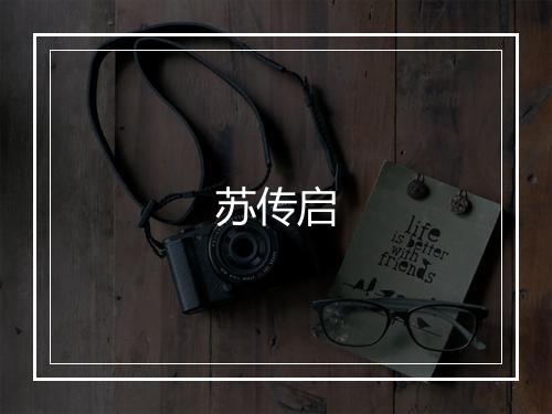 苏传启