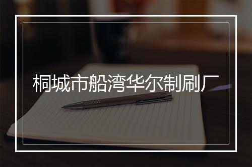 桐城市船湾华尔制刷厂