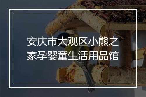 安庆市大观区小熊之家孕婴童生活用品馆