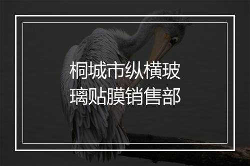 桐城市纵横玻璃贴膜销售部