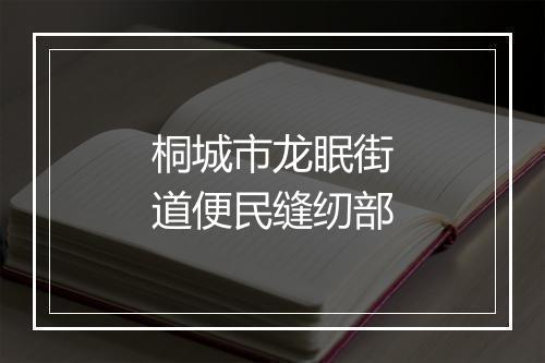 桐城市龙眠街道便民缝纫部