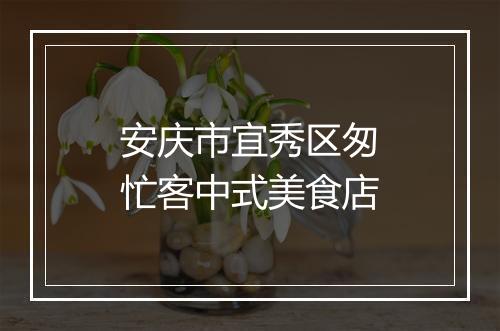安庆市宜秀区匆忙客中式美食店