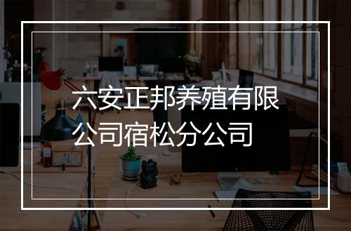 六安正邦养殖有限公司宿松分公司