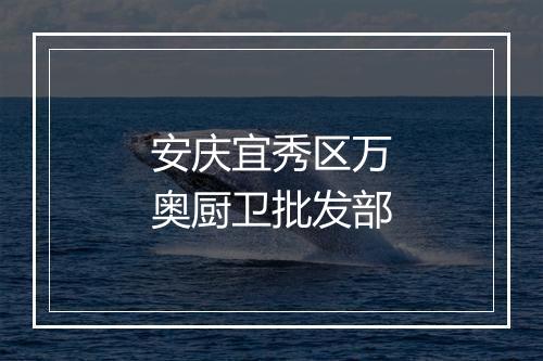 安庆宜秀区万奥厨卫批发部