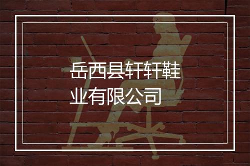 岳西县轩轩鞋业有限公司