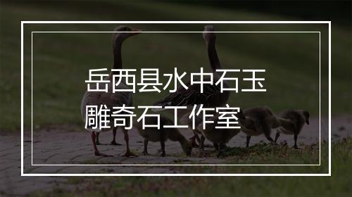 岳西县水中石玉雕奇石工作室