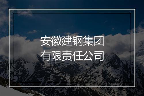 安徽建钢集团有限责任公司