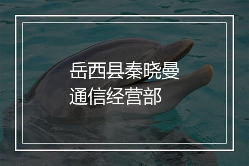 岳西县秦晓曼通信经营部
