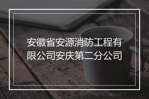 安徽省安源消防工程有限公司安庆第二分公司