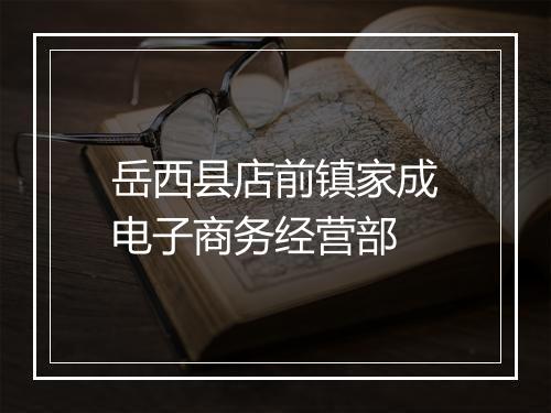 岳西县店前镇家成电子商务经营部