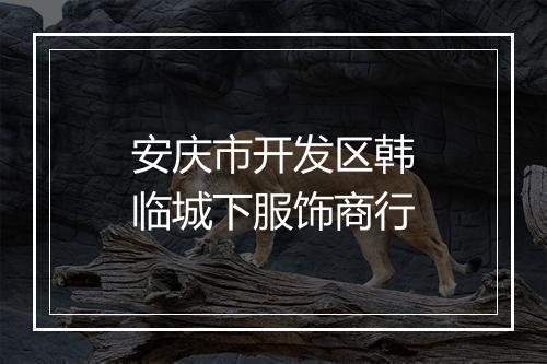 安庆市开发区韩临城下服饰商行